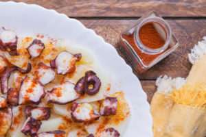 Galician style octopus, pulpo a la gallega